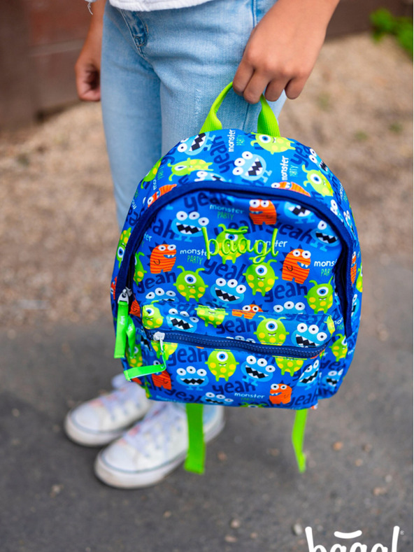 BAAGL  Kék óvodai hátizsák Baagl Monsters