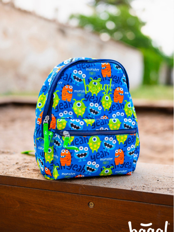 BAAGL  Kék óvodai hátizsák Baagl Monsters