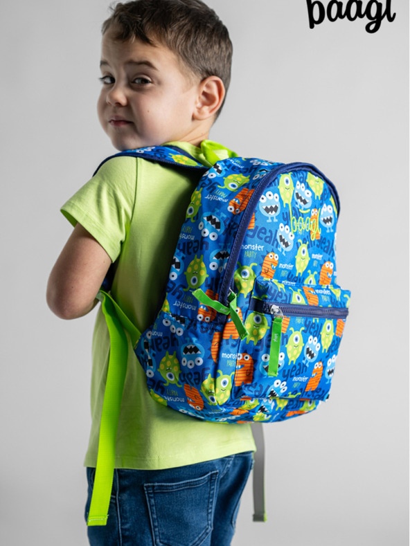 BAAGL  Kék óvodai hátizsák Baagl Monsters