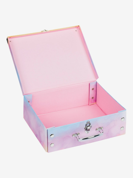 BAAGL  Rózsaszín összecsukható iskolatáska szerelvényekkel Baagl Rainbow Unicorn