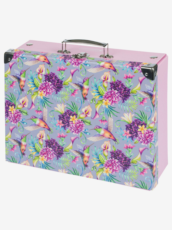 BAAGL  Lila összecsukható iskolatáska szerelvényekkel Baagl Kolibri