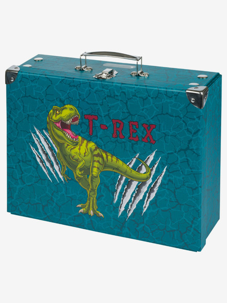 BAAGL  Zöld összecsukható iskolatáska szerelvényekkel Baagl T-Rex