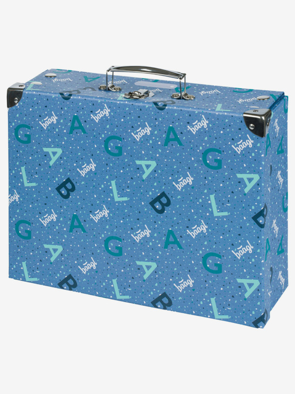 BAAGL  Kék összecsukható iskolatáska szerelvényekkel Baagl Logo