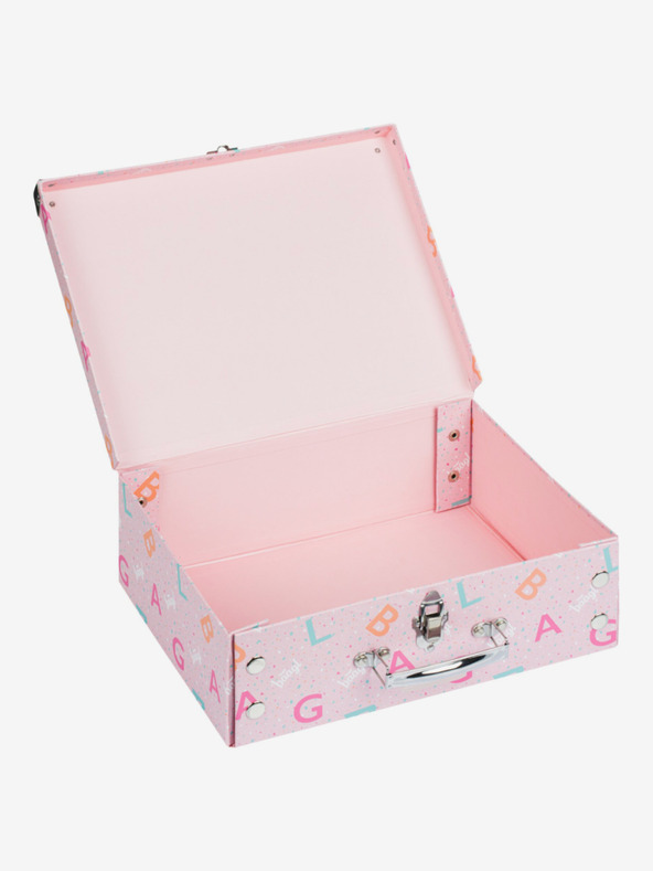 BAAGL  Rózsaszín összecsukható iskolatáska szerelvényekkel Baagl Logo