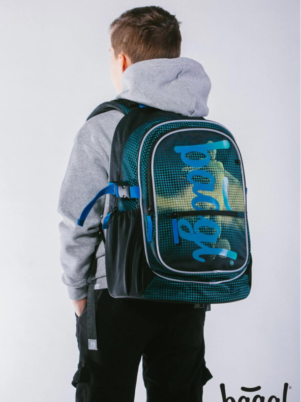 BAAGL  Zöld iskolai szett Core - hátizsák, tolltartó, táska Baagl Focista