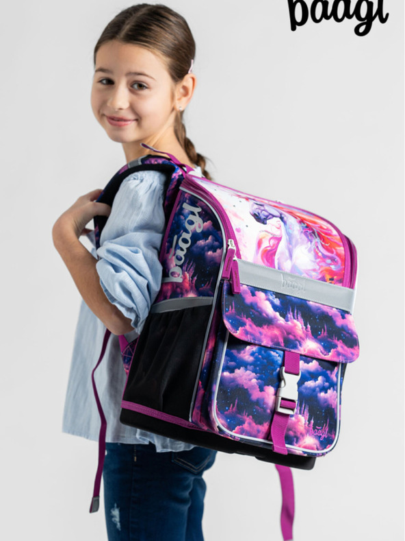 BAAGL  Lila iskolatáska Zippy Baagl Unikornis Királyság