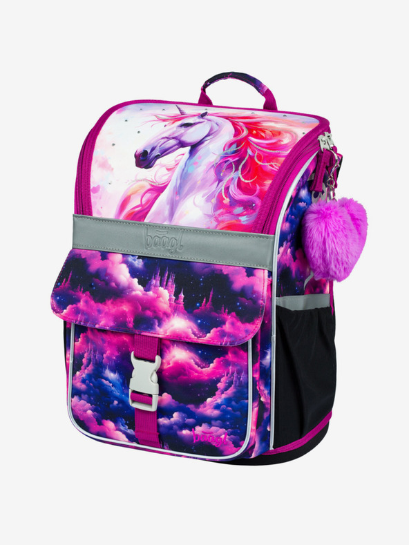 BAAGL  Lila iskolatáska Zippy Baagl Unikornis Királyság