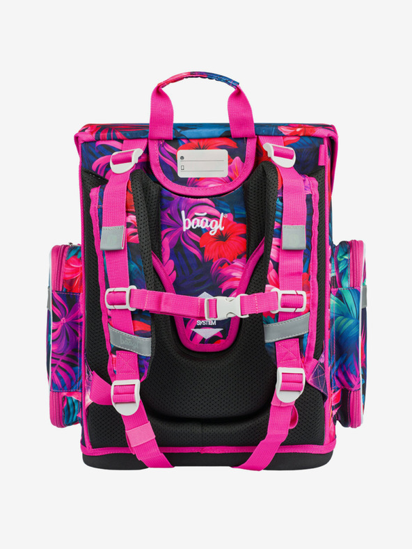 BAAGL  Rózsaszín Ergo iskolai szett - aktatáska, tolltartó, táska Baagl Flamingók
