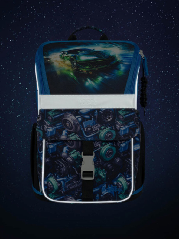 BAAGL  Fekete iskolai szett Zippy - aktatáska, tolltartó, táska Baagl Racing car