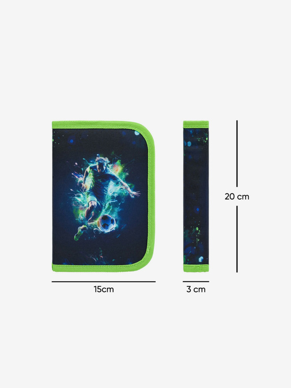 BAAGL  Zöld iskolai tolltartó egyszintes Baagl Football Player