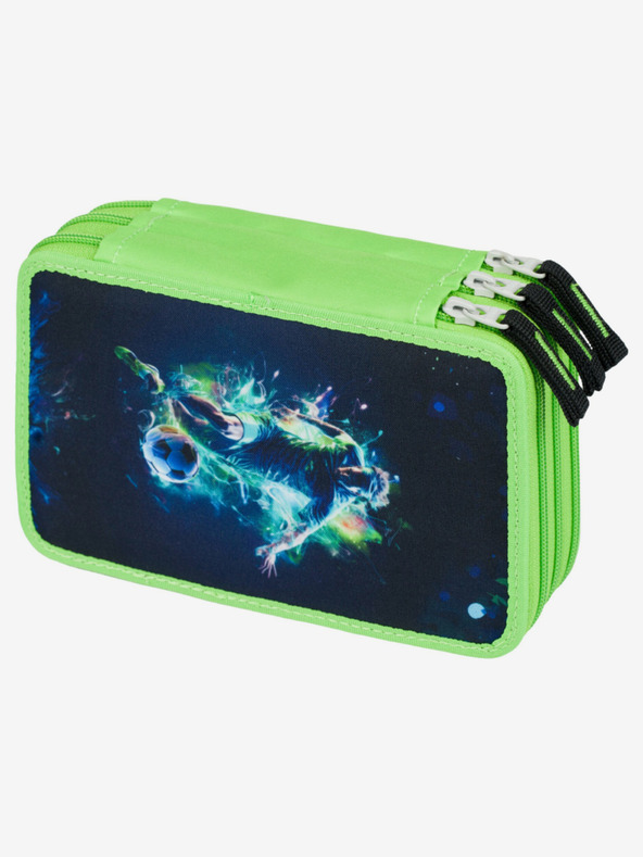 BAAGL  Zöld iskolai tolltartó háromszintes Baagl Football Player