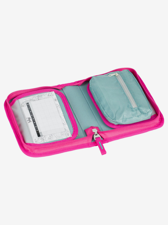 BAAGL  Rózsaszín iskolai tolltartó egyszintes Baagl Flamingók