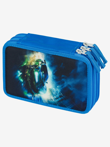 BAAGL  Kék iskolai ceruzatartó háromszintes Baagl Racing Car