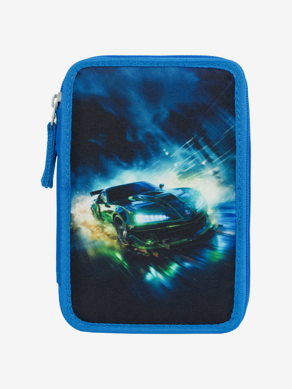 BAAGL  Kék iskolai ceruzatartó háromszintes Baagl Racing Car