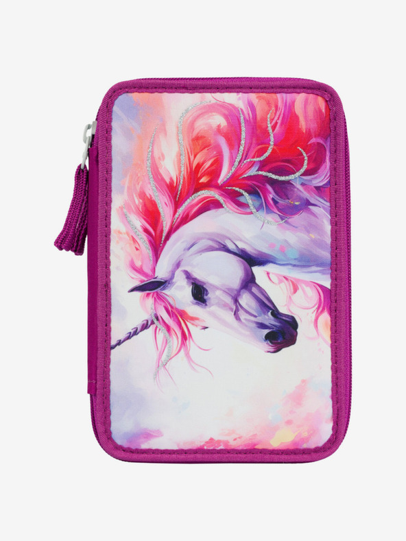 BAAGL  Lila iskolai tolltartó háromszintes Baagl Unicorn Kingdom