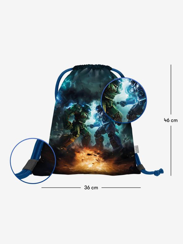 BAAGL  Fekete táska Baagl Robotok