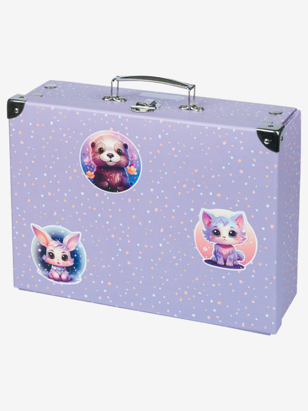 BAAGL  Lila Összecsukható iskolatáska szerelvényekkel Baagl Pets