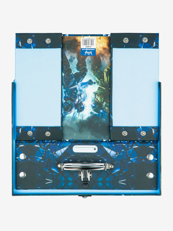 BAAGL  Fekete összecsukható iskolatáska szerelvényekkel Baagl Robots