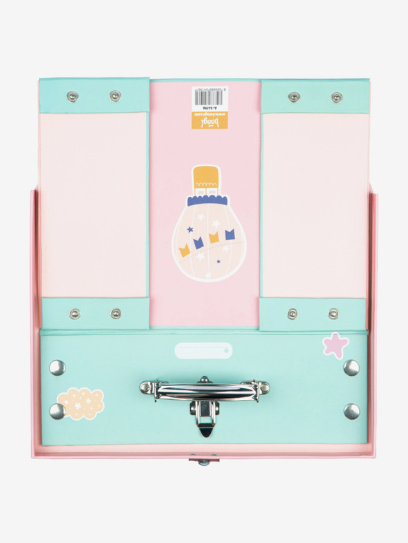 BAAGL  Rózsaszín összecsukható iskolatáska szerelvényekkel Baagl Rainbow