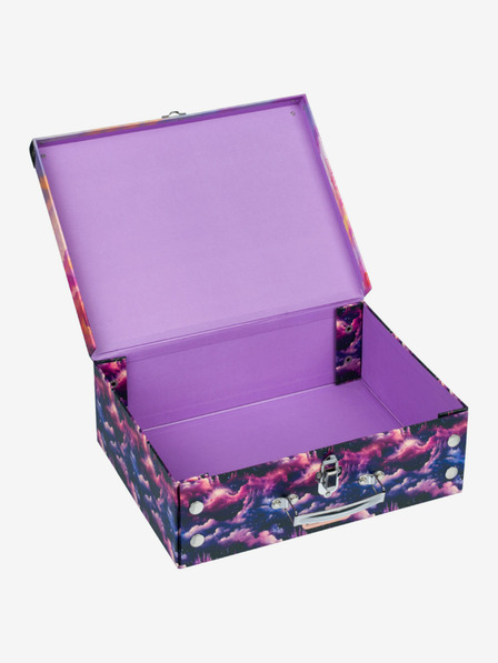 BAAGL  Lila összecsukható iskolatáska szerelvényekkel Baagl Unicorn Kingdom