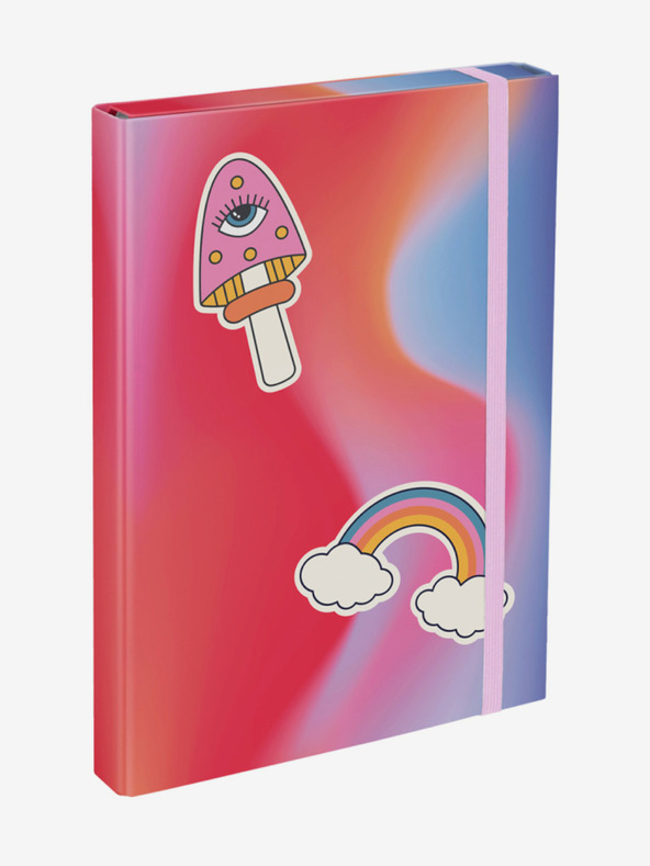 BAAGL  Piros mappák iskolai füzetekhez A4 Baagl Hippie