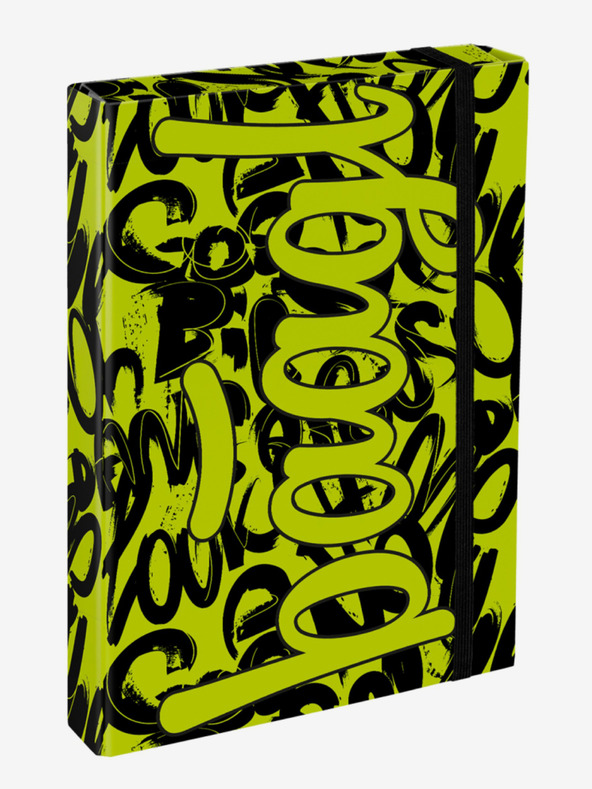 BAAGL  Sárga és fekete iskolai füzetborítók A4 Baagl Jumbo Lime