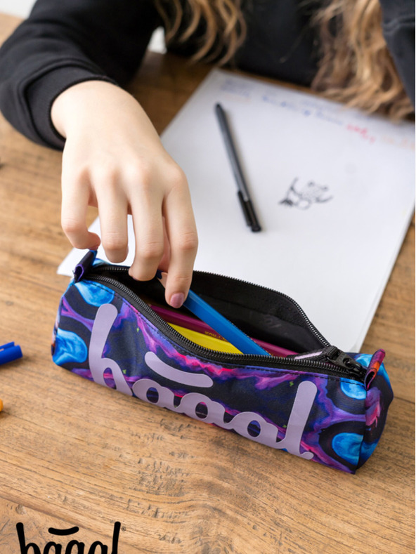 BAAGL  Lila diáktáska Baagl Marble