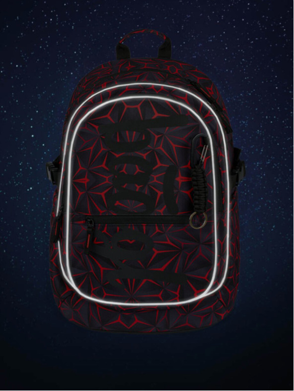 BAAGL  Fekete iskolai szett - hátizsák, tolltartó, táska Baagl Core Red Polygon