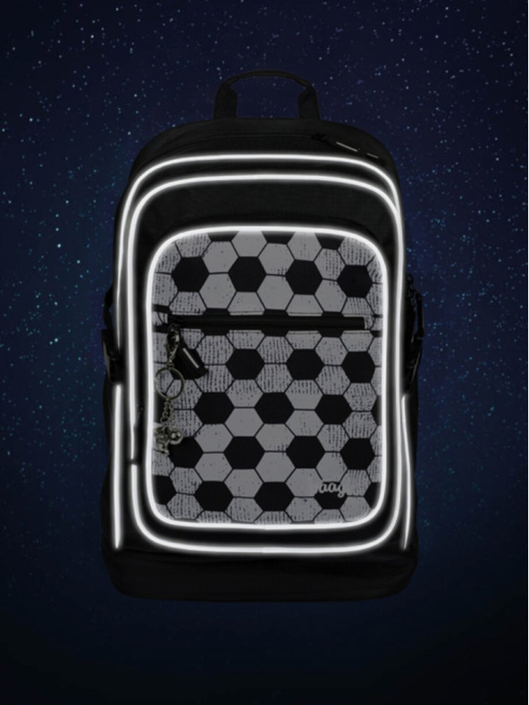 BAAGL  Fekete Iskolai hátizsák Baagl Cubic Goal