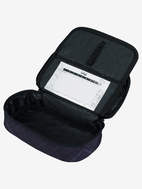 BAAGL  Fekete iskolai hátizsák, tolltartó és táska szett Baagl Cubic Goal Baagl Cubic Goal