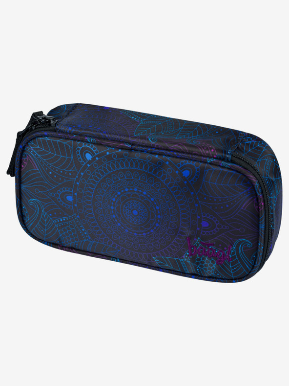 BAAGL  Fekete mintás iskolai szett - hátizsák, tolltartó és táska Baagl Cubic Zen Baagl Cubic Zen