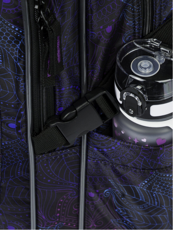 BAAGL  Fekete mintás iskolai szett - hátizsák, tolltartó és táska Baagl Cubic Zen Baagl Cubic Zen