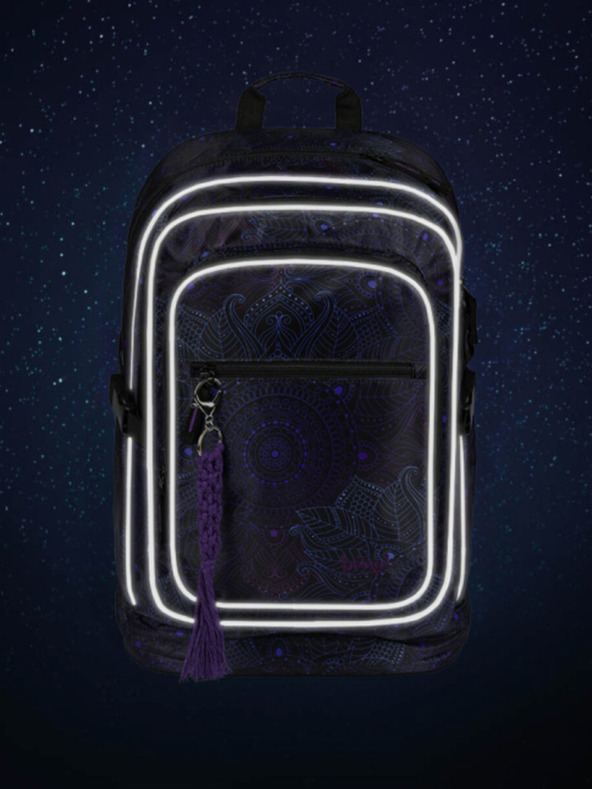 BAAGL  Fekete mintás iskolai szett - hátizsák, tolltartó és táska Baagl Cubic Zen Baagl Cubic Zen