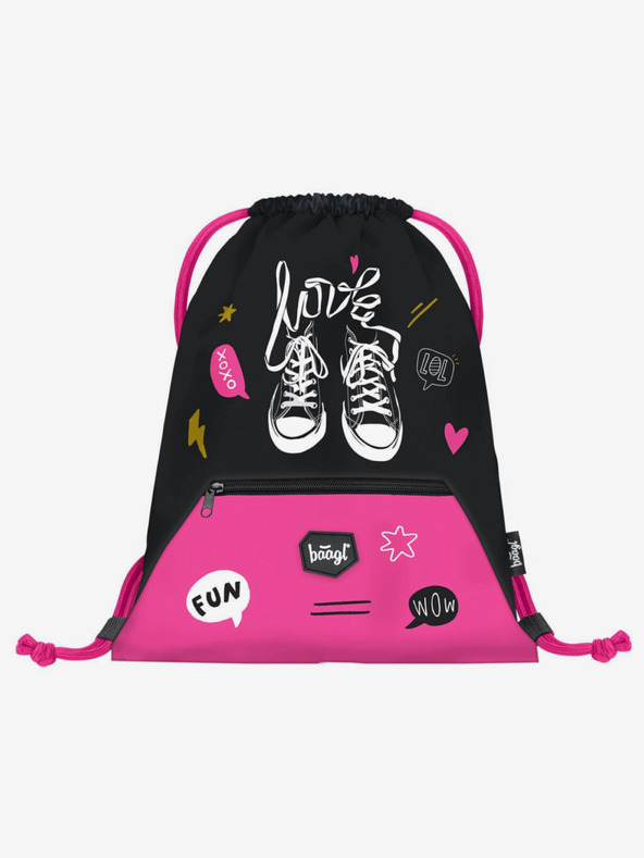 BAAGL  Fekete 3 szett tornacipő: hátizsák, tolltartó, táska Baagl