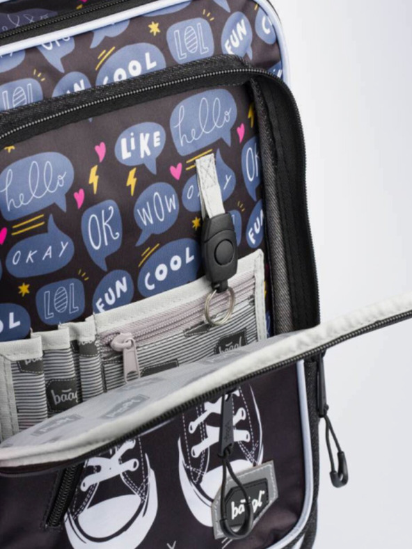 BAAGL  Fekete 3 szett tornacipő: hátizsák, tolltartó, táska Baagl