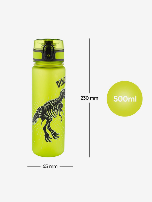 BAAGL  Zöld Tritan ivópalack Dinoszauruszok, 500 ml Baagl