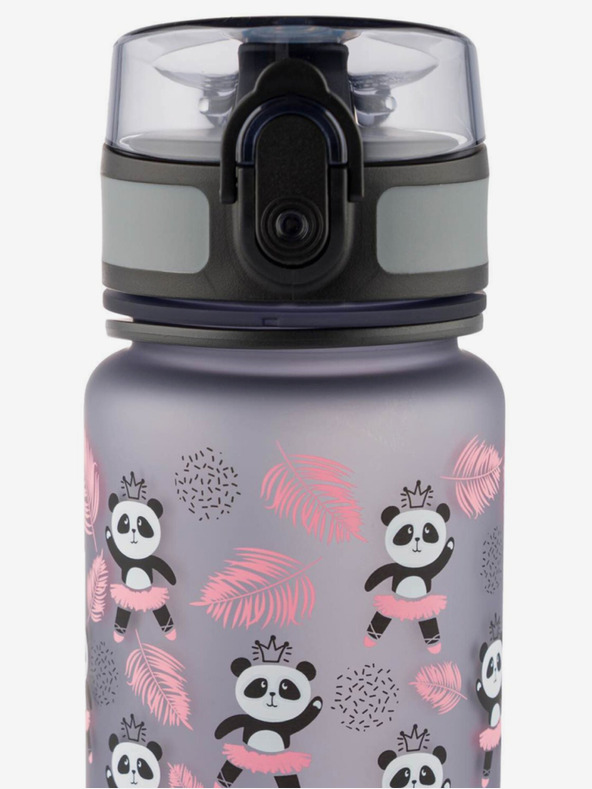 BAAGL  Szürke tritán ivópalack panda, 500 ml Baagl