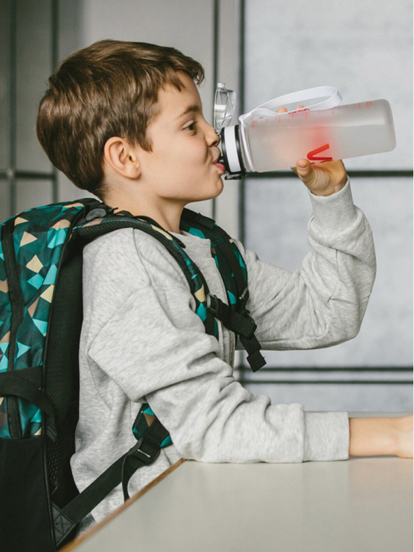 BAAGL  Fehér tritán ivópalack nasa, 500 ml Baagl