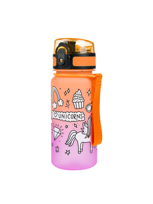 BAAGL  Narancssárga tritán gradiens ivópalack egyszarvú, 350 ml Baagl