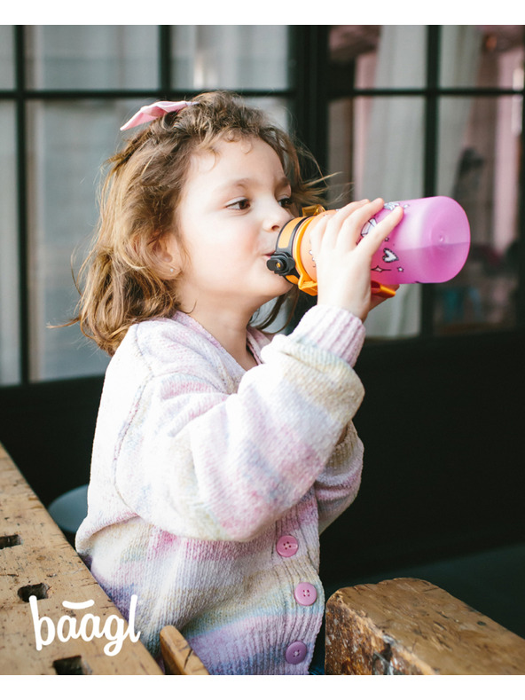 BAAGL  Narancssárga tritán gradiens ivópalack egyszarvú, 350 ml Baagl