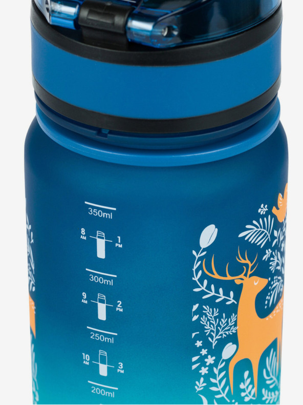 BAAGL  Kék tritán ivópalack gradiens erdő, 350 ml Baagl