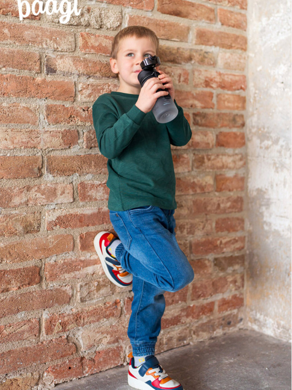 BAAGL  Fekete tritán ivópalack gradiens farkas, 350 ml Baagl