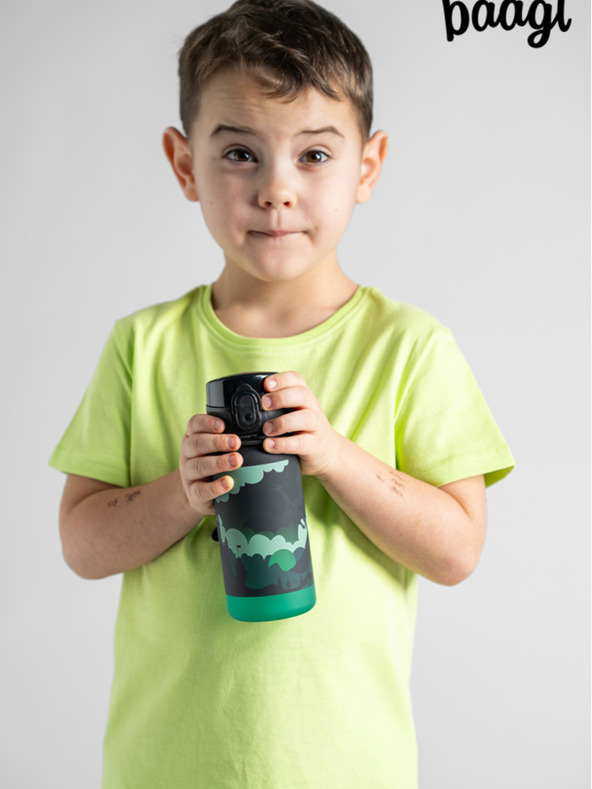 BAAGL  Fekete tritán ivópalack gradiens sárkány, 350 ml Baagl