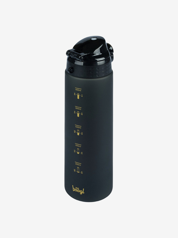 BAAGL  Fekete Tritan ivópalack arany, 700 ml Baagl