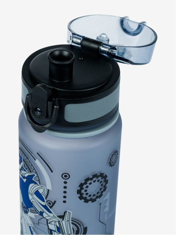 BAAGL  Szürke tritán ivópalack robotok, 500 ml Baagl