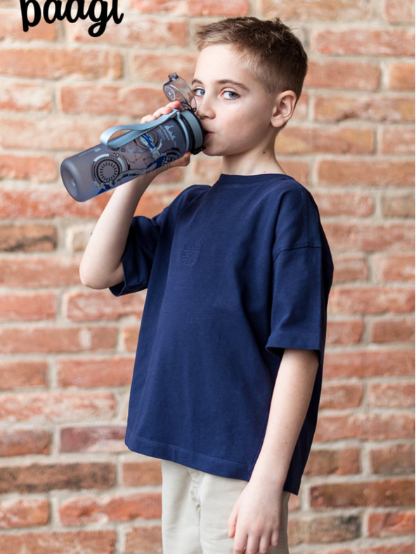 BAAGL  Szürke tritán ivópalack robotok, 500 ml Baagl