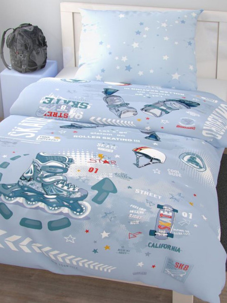 Kvalitex Ifjúsági ágynemű 140x200, 70x90cm Korcsolya