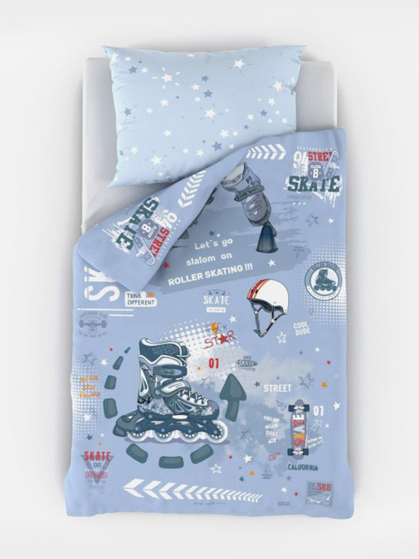Kvalitex Ifjúsági ágynemű 140x200, 70x90cm Korcsolya