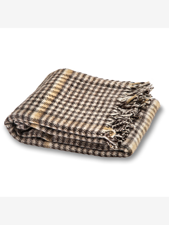 Balkanova Gyapjú takaró Elma XI - barna és bézs kockás