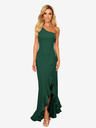 numoco Hosszú, egyvállú ruha - sötétzöld Numoco
